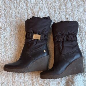 UGG Women's Dark Brown Wedge Boots